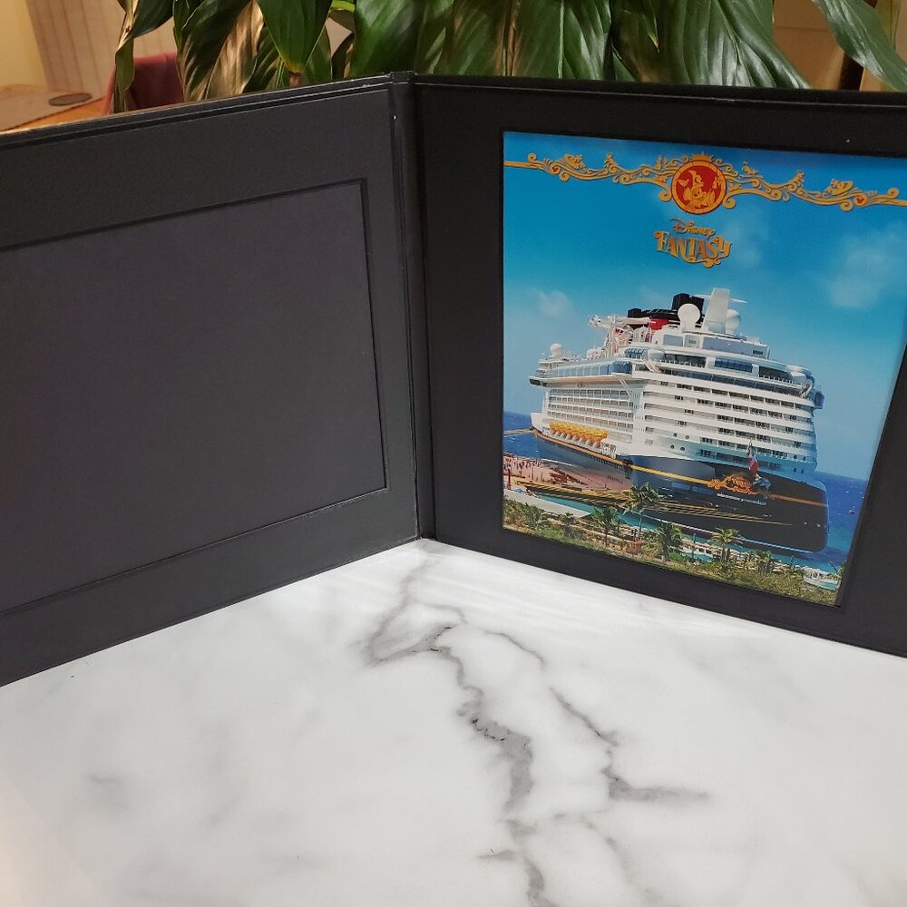 Disney Cruise Line Fantasy inaugural photo in frame